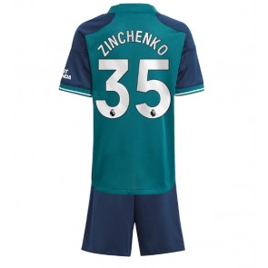 Arsenal Oleksandr Zinchenko #35 Koszulka Trzecich Dziecięca 2023-24 Krótki Rękaw (+ Krótkie spodenki)